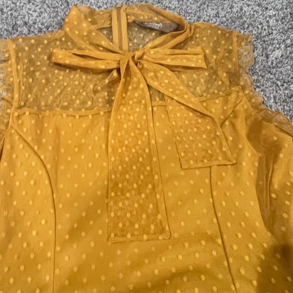 Carlo Conti Yellow High Neck Sleeveless Sheer Fully Lined Maxi Dress Size L - Picture 4 of 9